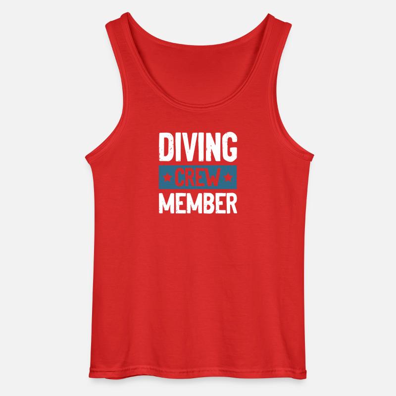 Diving Crew - Gildan Männer Tank Top - Rot
