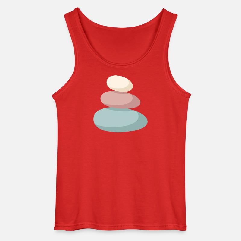 Pastel Stone Stack - Gildan Men’s Tank Top - red