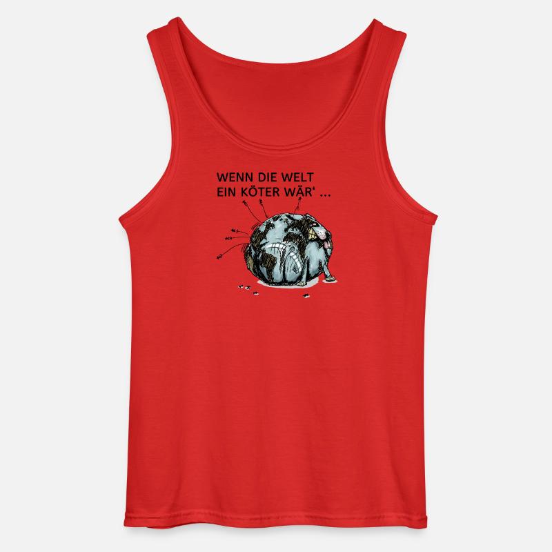 Weltköter - Gildan Männer Tank Top - Rot