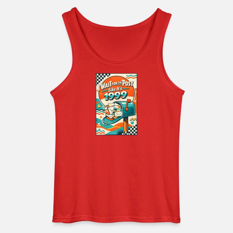 Warte auf Post | Snail Mail 1999 - Gildan Männer Tank Top - Rot