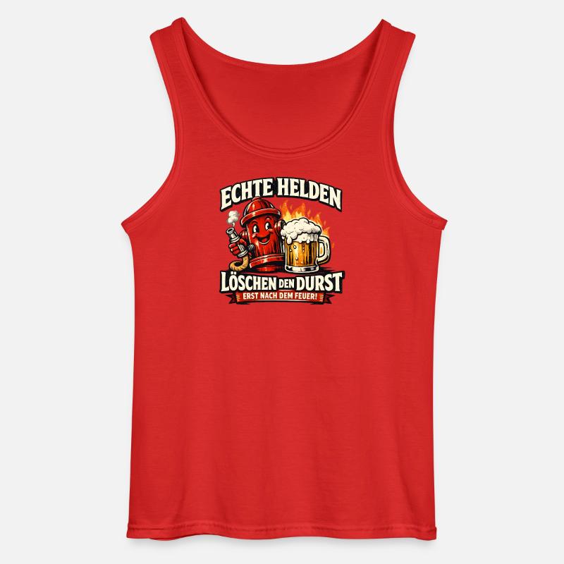 Echte Helden löschen den Durst - Gildan Männer Tank Top - Rot