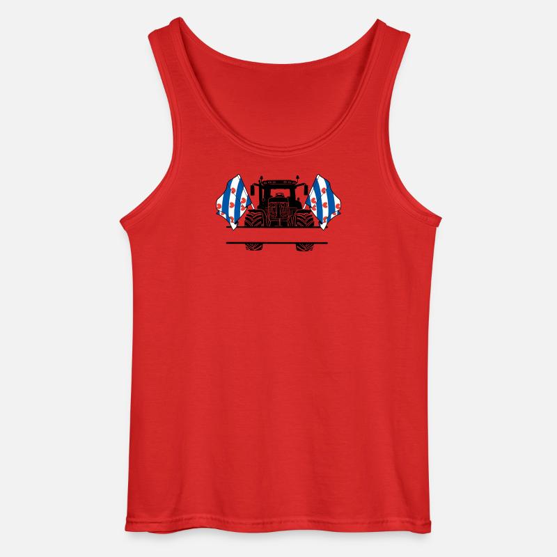Friesland_Tractor_Custom_Edition - Gildan Männer Tank Top - Rot