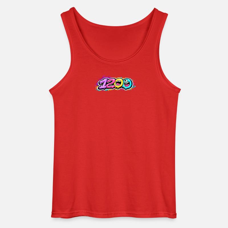 1200 Bubbleface - Gildan Männer Tank Top - Rot