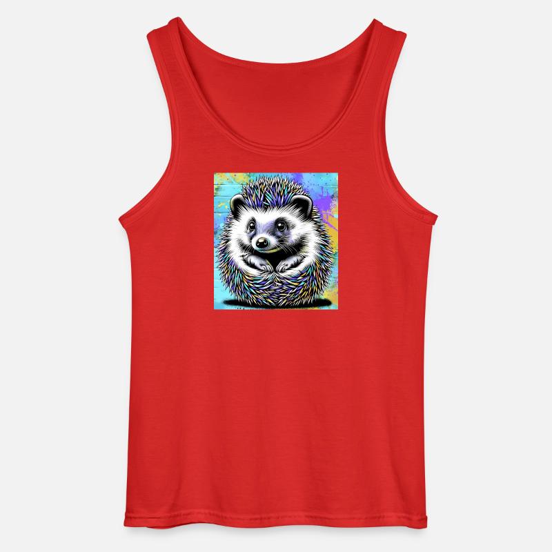 Igel - Gildan Männer Tank Top - Rot