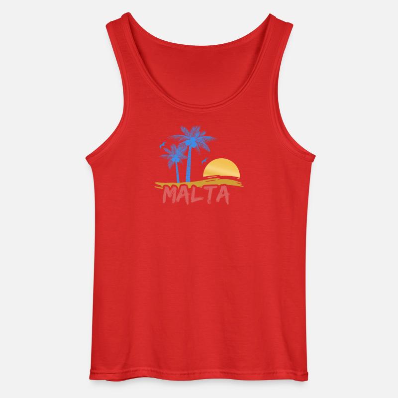 Malta - Gildan Männer Tank Top - Rot
