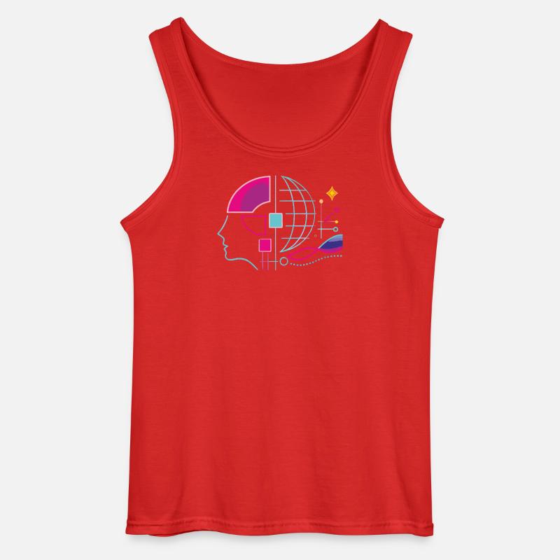 Globale Intelligenz - Gildan Männer Tank Top - Rot