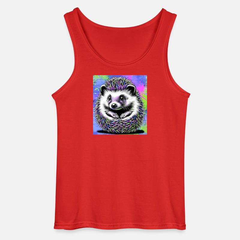 Igel - Gildan Männer Tank Top - Rot
