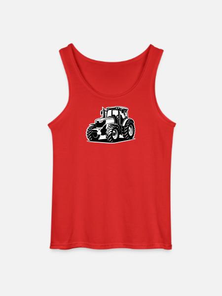 Traktor / Trecker / Schlepper (2-farbig) - Gildan Männer Tank Top - Rot