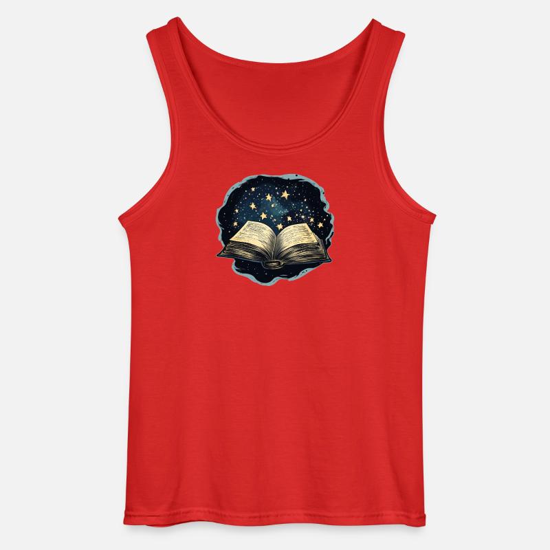 Buch mit Sternen - Gildan Männer Tank Top - Rot
