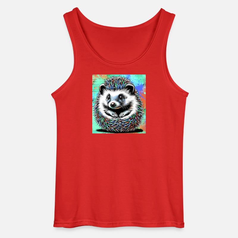 Igel - Gildan Männer Tank Top - Rot