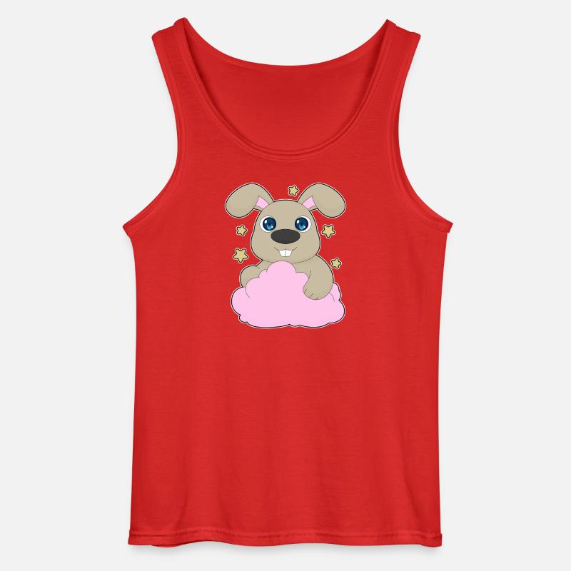 Bunny Clouds - Gildan Men’s Tank Top - red
