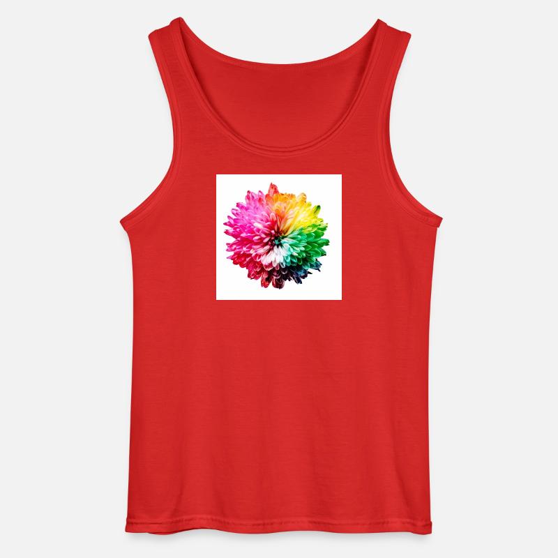 Regenbogen Blüte Explosion - Gildan Männer Tank Top - Rot