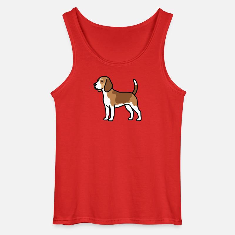 Beagle Dog - Gildan Männer Tank Top - Rot