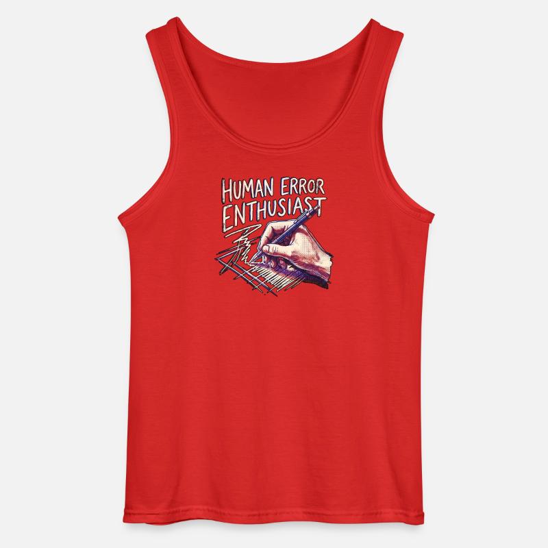 Human Error Enthausiast - Gildan Männer Tank Top - Rot