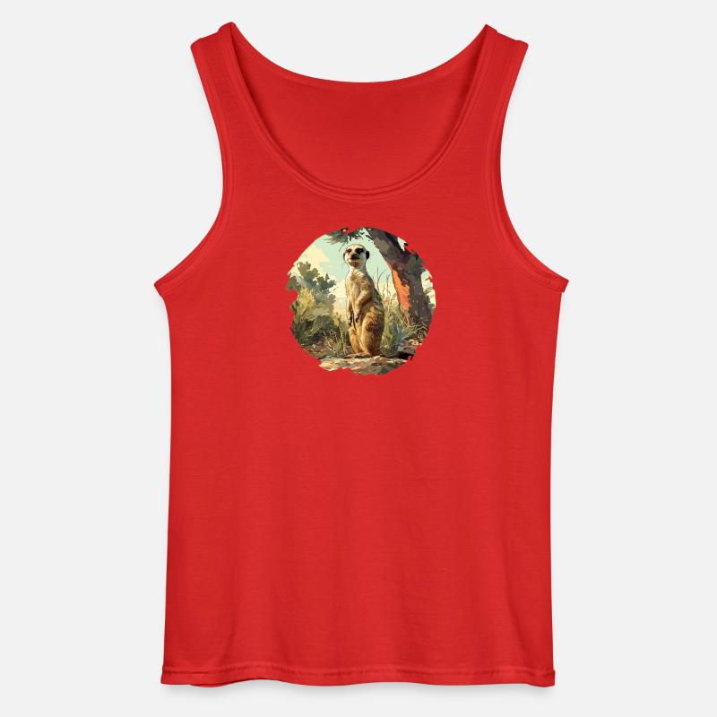Suricate Erdmännchen - Débardeur Gildan Homme - rouge
