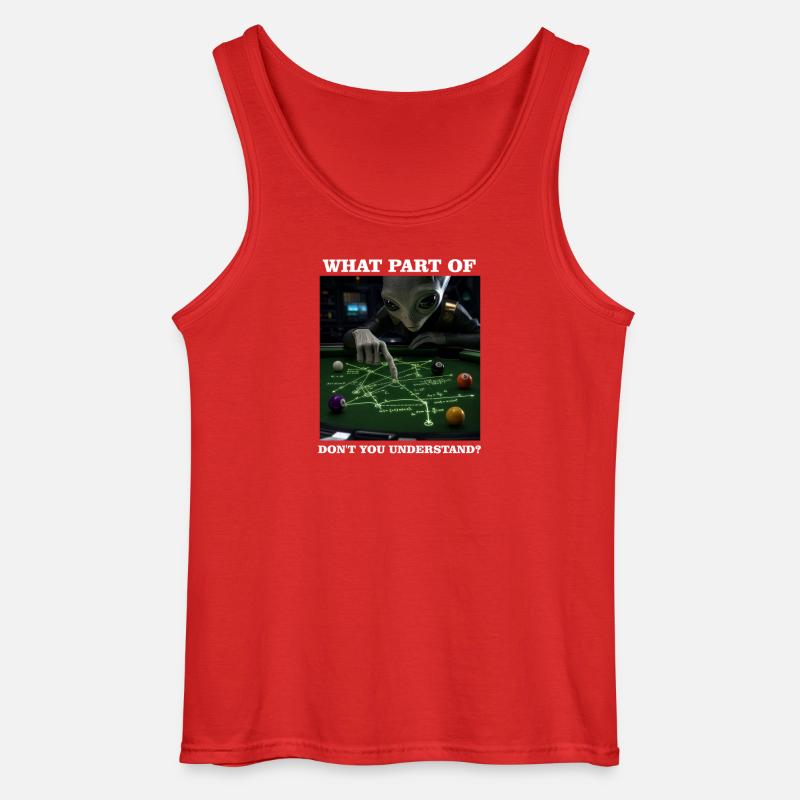 Billard-Physik-Alien-Nerd-Billardspieler - Gildan Männer Tank Top - Rot