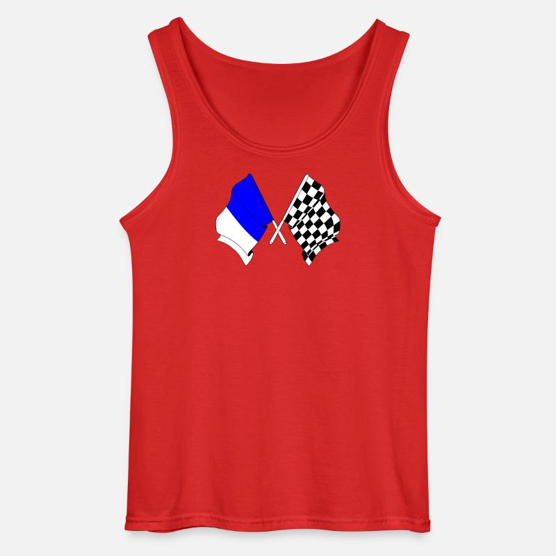 Spa-Rennflaggen - Gildan Männer Tank Top - Rot
