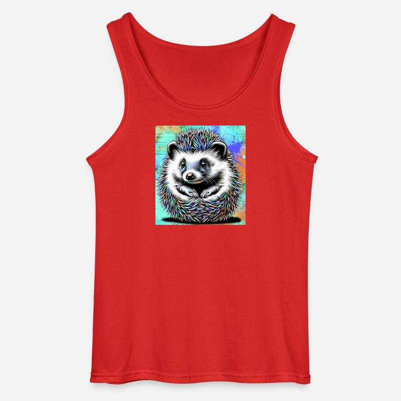Igel - Gildan Männer Tank Top - Rot