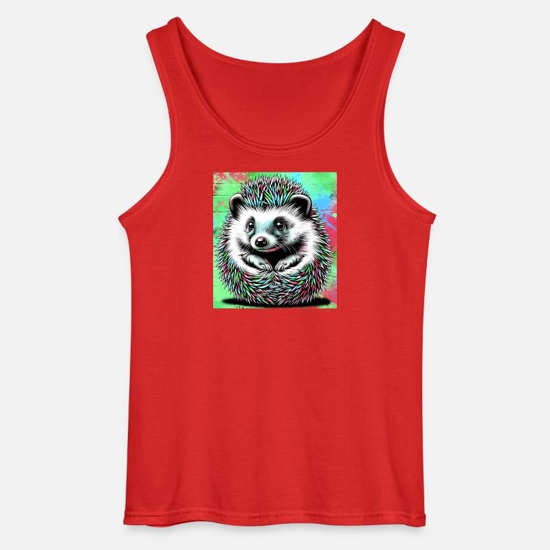 Igel - Gildan Männer Tank Top - Rot