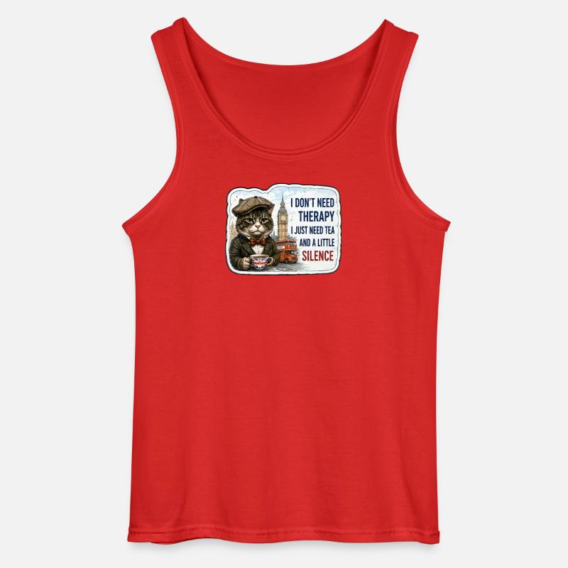 Tea and Silence - Gildan Männer Tank Top - Rot