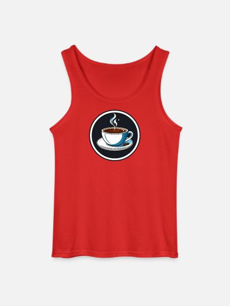 Coffee Magic Mug Illustration - Gildan Men’s Tank Top - red