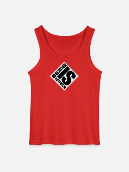 Education Is Activism Bildung Aktivismus Statement - Gildan Men’s Tank Top - red