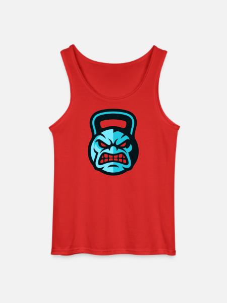Workout Kettlebell Logo - Gildan Men’s Tank Top - red