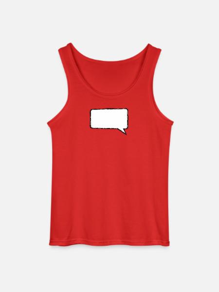 Sprechblase_Grunge_Eckig - Gildan Men’s Tank Top - red
