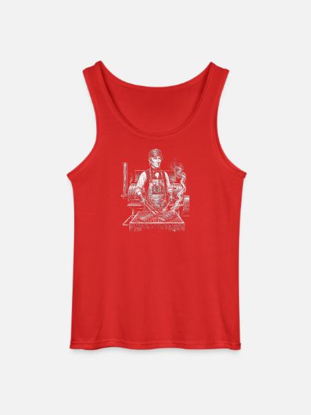 John Tyler grilling - Gildan Men’s Tank Top - red