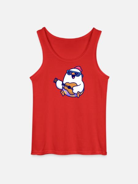 Penguin Guitar Beach Jam - Gildan Männer Tank Top - Rot