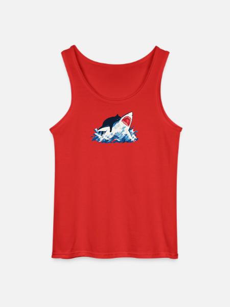 Katzenhai-Ozean-Humor - Gildan Männer Tank Top - Rot