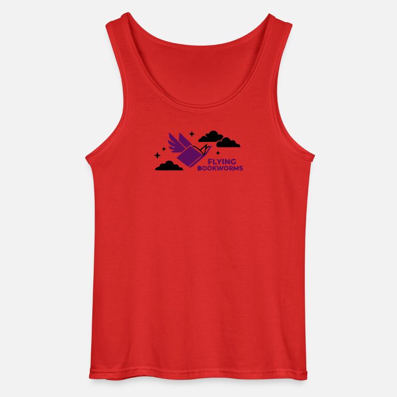 Fliegendes Buch Vogel Lesen - Gildan Männer Tank Top - Rot