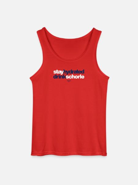 Stay Hydrated Drink Spritzer - Gildan Men’s Tank Top - red