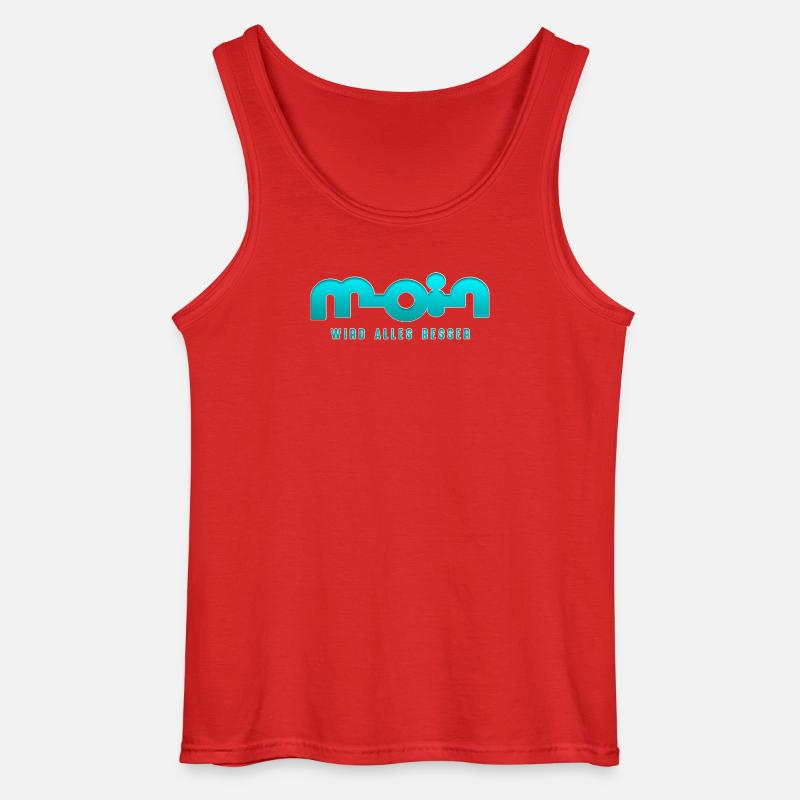 Moin, everything gets better - Gildan Men’s Tank Top - red
