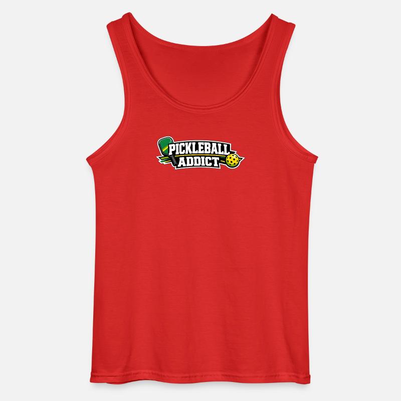 Pickleball Addict Logo - Gildan Männer Tank Top - Rot
