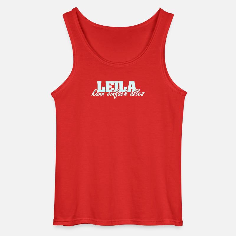 Leila - Gildan Männer Tank Top - Rot