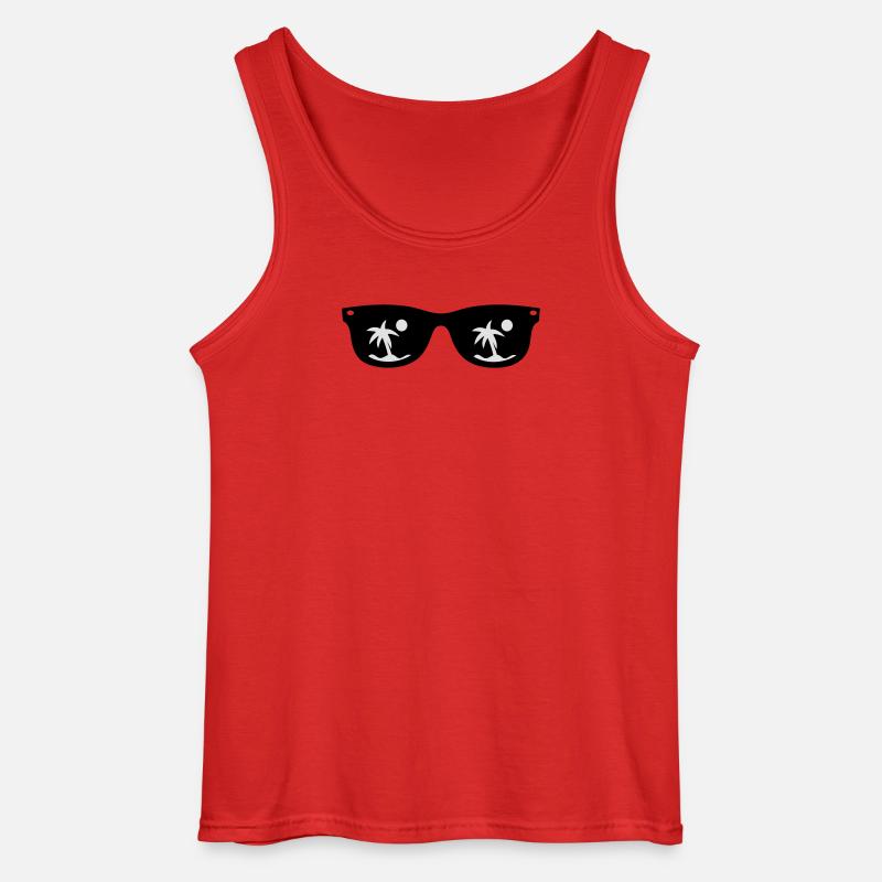 Sonnenbrille - Gildan Männer Tank Top - Rot
