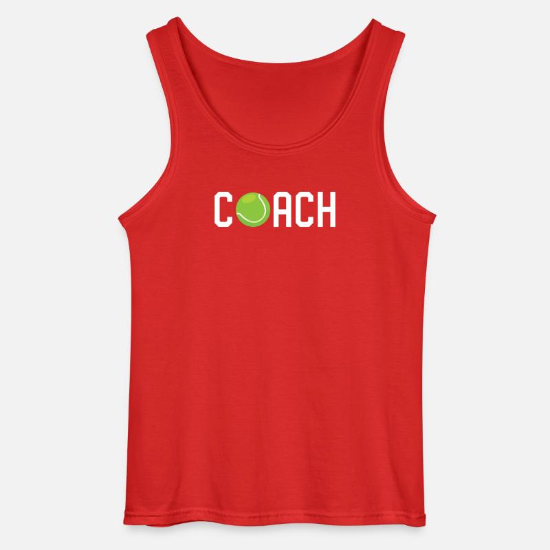 Tennis-Coach - Gildan Männer Tank Top - Rot