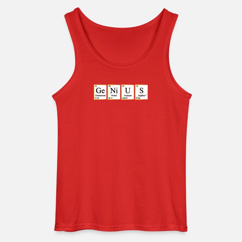 Genius Periodic Table Elements Chemistry - Gildan Männer Tank Top - Rot