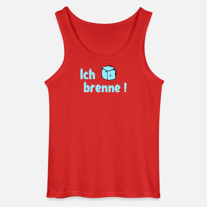 Ich brenne - Gildan Männer Tank Top - Rot