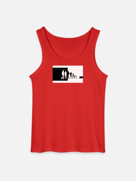 Silhouettes in transition - Gildan Men’s Tank Top - red