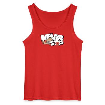Incessant skateboard print - Gildan Men’s Tank Top - red - Front - AI Model Male 185 dark (185cm)
