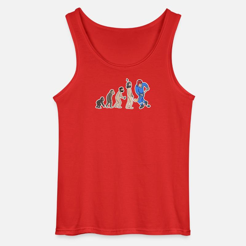 Evolution Eishockeyspieler  - Gildan Männer Tank Top - Rot