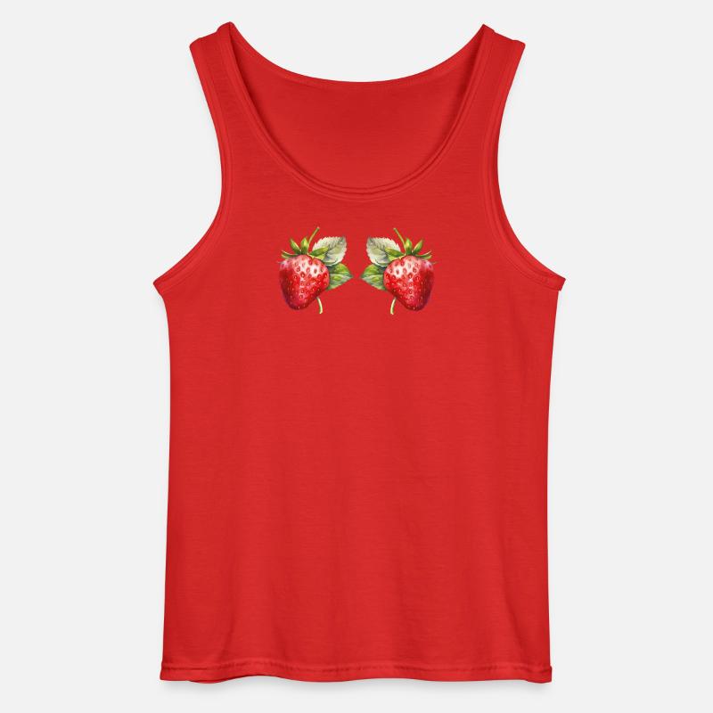 Erdbeeren Aquarell - Gildan Männer Tank Top - Rot