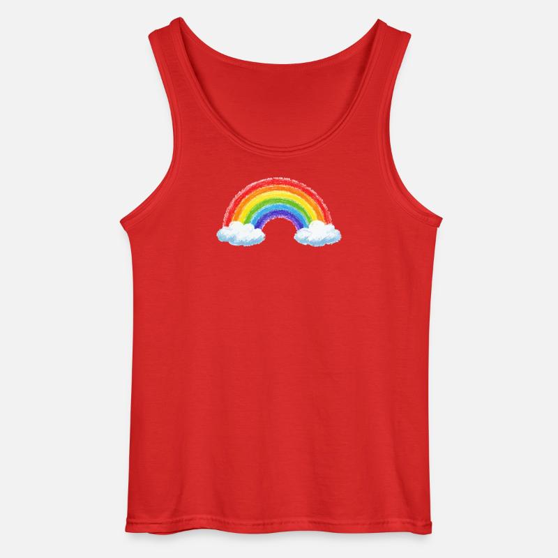 Regenbogen über Wolken - Gildan Männer Tank Top - Rot