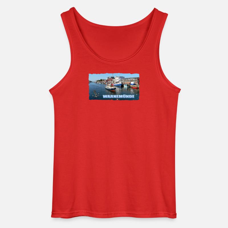 Warnemünde - Gildan Männer Tank Top - Rot