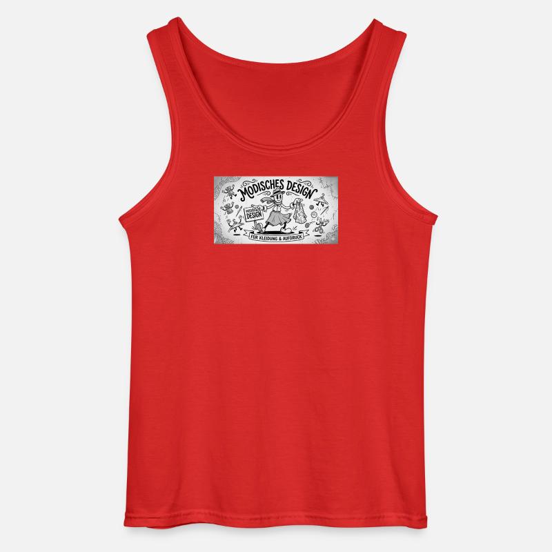 Nähkunst Modedesign Comic - Gildan Männer Tank Top - Rot