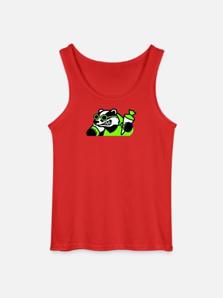 Cool Badger Back to School Icon - Gildan Men’s Tank Top - red