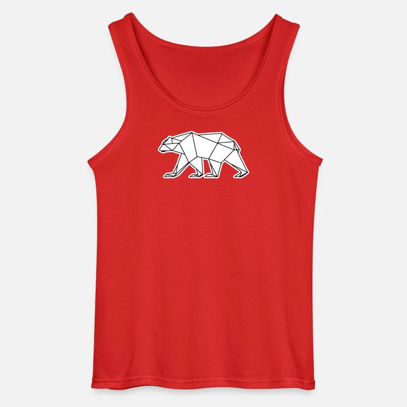 Polar Bär Polygon Eisbär Symbol - Gildan Männer Tank Top - Rot