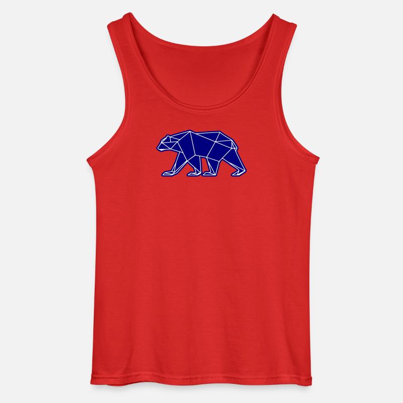 Eisbär Polar Bär Polygon Symbol - Gildan Männer Tank Top - Rot
